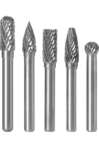 Kosona 5'li Tungsten Çelik Döner Freze Uçları - 6mm Sap, 8mm Baş Çapı - Acdfg Seti