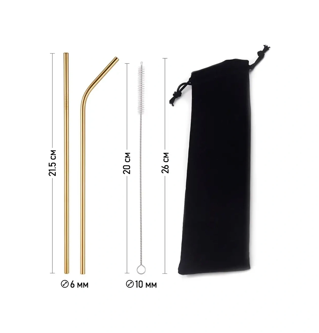 Black Drop İçecekler Ve Kokteyller İçin Yeniden Kullanılabilir Pipetler, 8 Adet 39552743