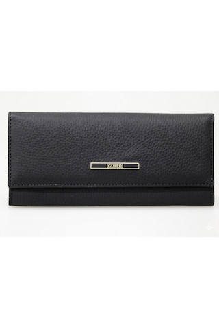 Guard Leather Guard Mat Siyah Deri Kadın Cüzdanı Çok Renkli