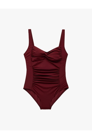 Koton Kalp Yaka Kalın Askılı Drapeli Mayo Bordo 6sak20017mm 38