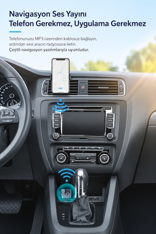 Bluetooth 5.3 Fm Transmitter Araç Çakmaklık Şarj Cihazı Pd 20w Type-c Usb Hızlı Şarj Aux Eller Serbest Konuşma Dijital Voltaj Göstergeli