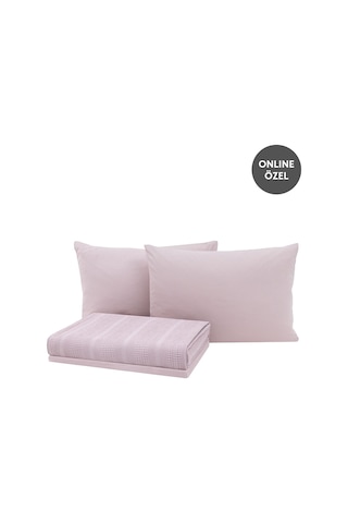 Yataş Liona Tek Kişilik %100 Pamuk Pike Takımı - Lila