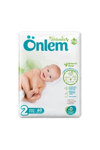 Önlem Botanika Bebek Bezi 2 Numara Mini İkili Jumbo Paket 60 Adet