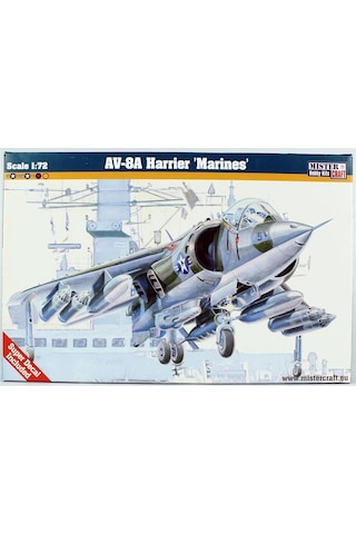 Mistercraft D084 1/72 Av-8a Harrier Marines Savaş Uçağı Plastik Model Kiti-56307
