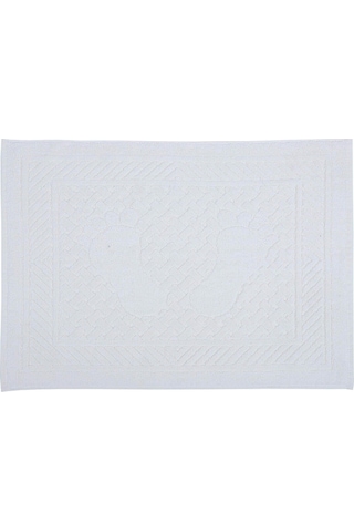 Mira Home Ayak İzli Banyo Havlusu % 100 Pamuk Yumuşak Ayak Havlusu 50x70 Cm Krem