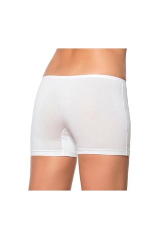 Özkan Underwear 6 Adet Özkan Bayan Likralı Süprem Şort Boxer 0412 Beyaz