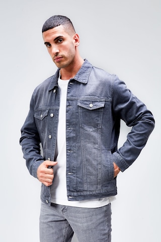 HLT Jeans Erkek Gri Jean Denim Standart Kalıp %100 Pamuk Cepli Düğmeli Kot Ceket Hlthe042153 Gri