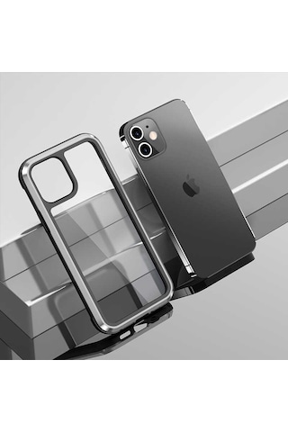 Apple Uyumlu iPhone 12 Mini Kılıf Defens Armor Ultra Koruma Case Siyah