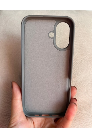 Apple Uyumlu iPhone 16 Plus Logolu İçi Kadife Silikon Lansman Kılıf