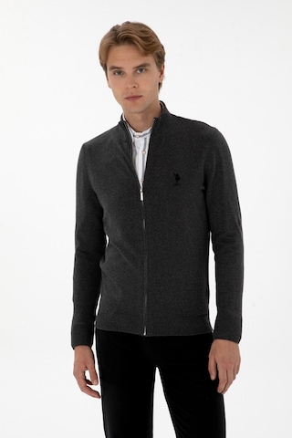 U.s. Polo Assn. Erkek Antrasit Melanj Hırka Triko 50307740-vr081 Antrasit Melanj