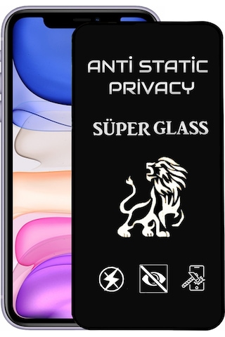 Apple Uyumlu iPhone 11 Tam Kaplayan Anti Statik Hayalet Süper Cam Ekran Koruyucu