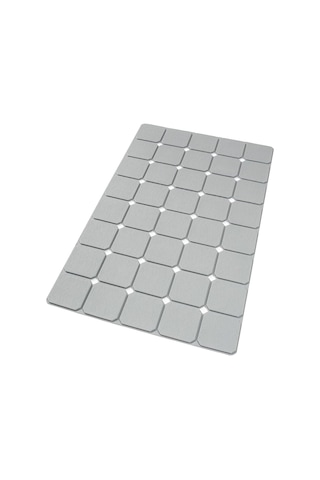 Mainshop Kokusuz Banyo Paspası Makinede Yıkanabilir Banyo Paspası Silikon Katlanabilir 45 X 70 Cm M-161 Gri