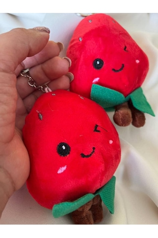 Çilek Anahtarlık Çilek Çanta Süsü Charm 1 Adet