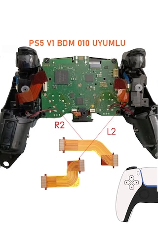 Ps5 V1 Bdm 010 Kollar İle Uyumlu L R L2 R2 Tetik Flex Kablo