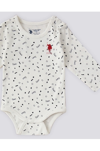 U.S. Polo Assn. U.s. Polo Assn Krem Uzun Kol Bebek Body Zıbın Krem