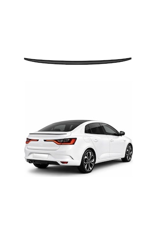 Renault Megane 4 2016-2024 Arası Uyumlu Araca Özel Bagaj Spoileri Piano Siyah 1 Parça