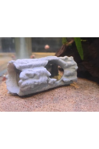 Akvaryum Kaya Dekoru Karides Evi Balık Saklanma Taşı Beyaz Renk
