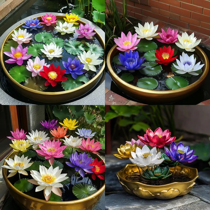 5 Adet Tohum Organik Taze Hasat Karışık Renk Açar Lotusa Lotus Su Çiçeği Tohumu Canlı Renkler 5 Adet
