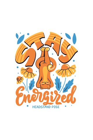Paybuy Erkek Oversize Yoga Tişört Headstand Pose Baskılı Rahat Kesim Gün Beyaz