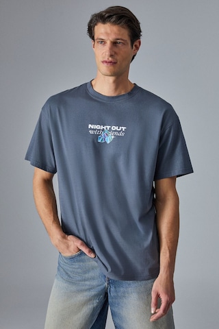 GRIMELANGE Nıghtout Erkek Oversize Fit Antrasit T-shirt Antrasit