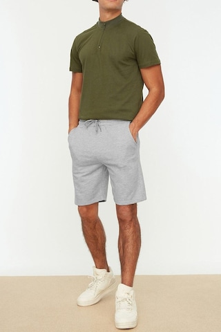 Spor Penye Short Gri