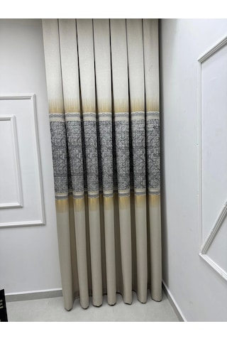 Nivemeshome Nilüfer V -122 1/3 Sık Pileli Fon Perde Apm Krem