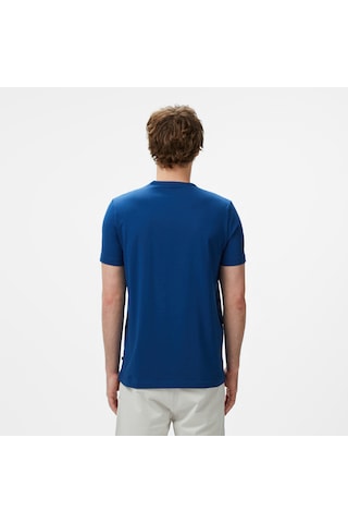 Nautica Nautara Erkek Indıgo Regular Fit T-shirt Düz V55009t Mavi