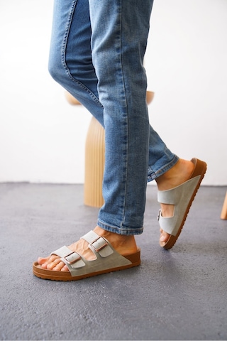 Daxtors Arizona Günlük Ortopedik Unisex Çift Tokalı Terlik Buz