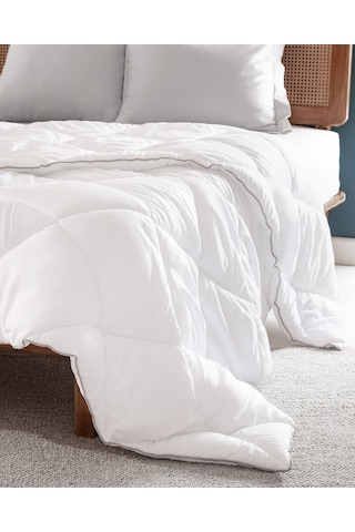 Madame Coco Leonce Micro Çift Kişilik Yorgan - Beyaz Beyaz