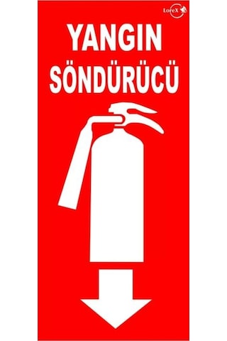 5 Adet Fosforlu Yangın Tüpü Söndürme Cihazı Levhası