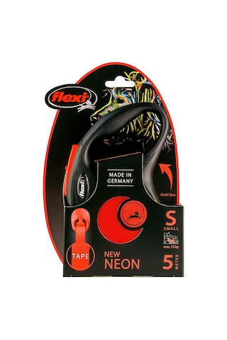 Flexi New Neon Turuncu Şeritli Otomatik Gezdirme Tasması 5m Small Turuncu