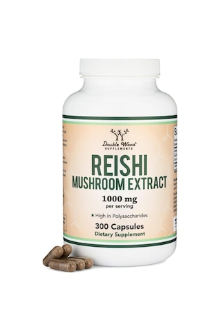 Double Wood Reishi Mushroom Capsules 4:1 Ganoderma Extract, ...