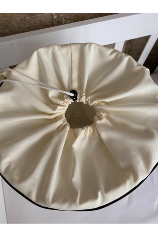 Hs Hometex Sailor Boy Nakışlı Bez Oyuncak & Kirli Sepeti Krem