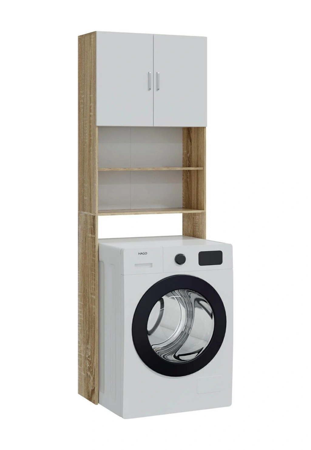 Seden Banyo Dolabı-çok Amaçlı-çamaşır Makinesi Dolabı Beyaz