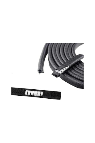 Oto Araç Kapı Koruma Fitili 5metre Parlak Siyah Renk Çarpma Çizilme Önleyici Fitil