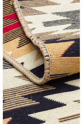 Red Multy Yıkanabilir Çift Taraflı Modern Desenli Dokuma Kilim