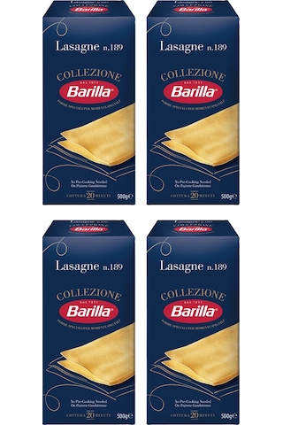 Barilla Lazanya Lasagne N.189 Sade Makarna 4 x 500 G