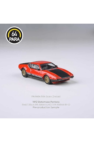 Para64 Detomaso 1972 Pantera Red Black Lights Down Lhd Pa-55644 Çok Renkli