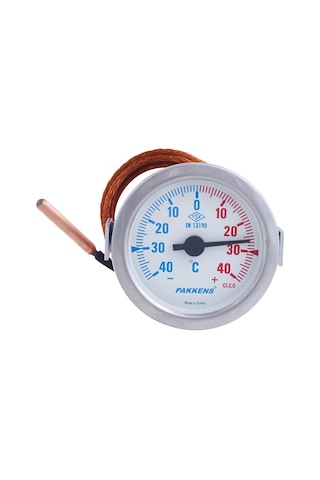 Pakkens 60 MM 350 C Derece 2 Metre Kablolu Termometre. Sıcaklık Ölçer