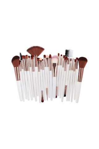 Hfambition 25'li Tam Makyaj Fırça Seti - Göz Farı, Kaş Vb. Farklı Kullanimlar İçin Yumuşak Fiber Saçlı, Taşınabilir Makyaj Aleti