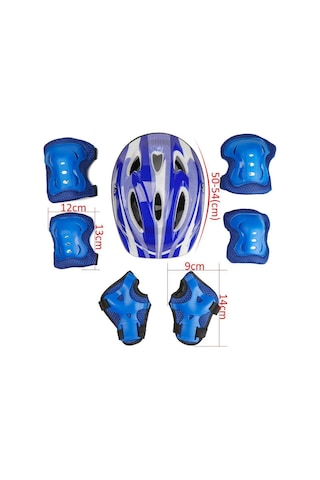 Siyah Spor Çocuklar Paten Bisiklet Emniyet Kask Güvenlik Görevlisi Diz Dirsek Pedi Bisiklet Kask Koruma Siyah