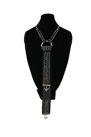 Perimir Gotik Zincirli Kravat Kolye Siyah