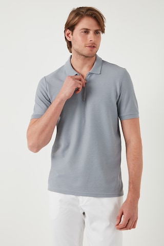 Buratti Pamuklu Regular Fit Fermuarlı Erkek Polo Yaka T Shirt 5902434 Gri