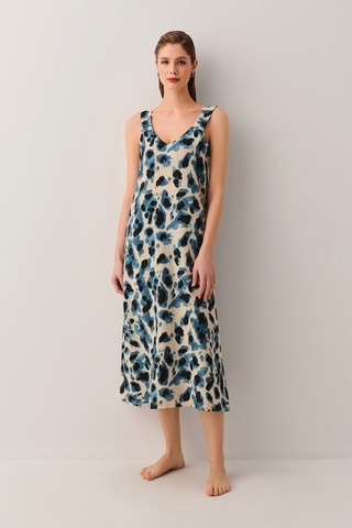 Suwen Francesca Plaj Elbisesi Sba25110p1293 Leopar Desenli Leopar