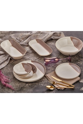 Taç Laterna Salermo 53 Parça Porselen Yemek Takımı