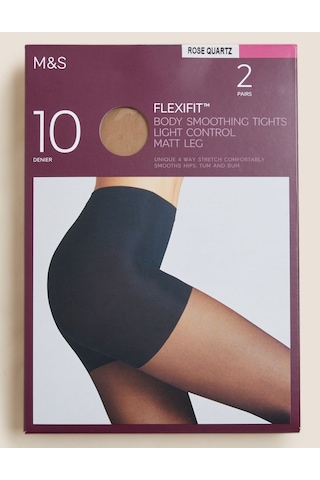 Marks & Spencer 2'li Flexifit 10 Denye Külotlu Çorap Seti Bej