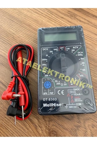 Dijital Multimetre Led Ekranlı Avometre Mini Ölçü Aleti Akım Voltaj Direnç Ölçer