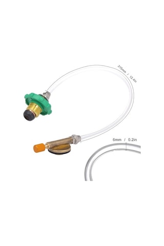 Pazly Kamp Ocağı Propan Dolum Adaptörü Düz Silindir Tank Bağlantı Parçası Şişe Uyumlu Gümüş