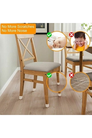 Novahub Silikon Sandalye Glide 34 Parça, Yuvarlak & Kare Keçe Sandalye Bacak Koruyucusu, Parke İçin Çizilmez, Sessiz Zemin Koruyucu, Fonepro -