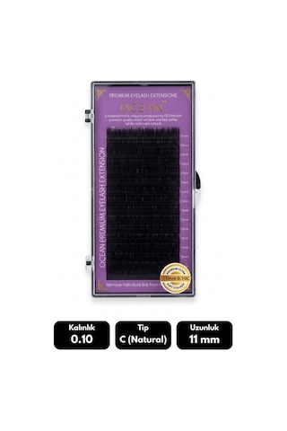 Ocean 0.10c Natural Kıvrım 11 Mm Soft Eyelash Doğal İpek Kirpik 16'lı
